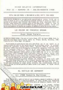Maser Boletín Informativo 15 (Julio/Agosto 1988)