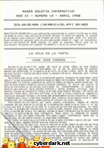 Maser Boletín Informativo 13 (Abril 1988)